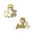 Set of 2 monalisa stone cz embellished metal hair clip