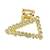 Gold plated cz meal hair claw clutcher