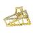 Gold plated cz meal hair claw clutcher