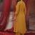 mustard embroidered tissue kurta set