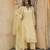 light yellow embroidered pure cotton kurta set with dupatta