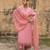 Kanak set  pink embroidered pure cotton kurta set with dupatta