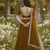 Mustard Brown Lehenga with Embroidered Dupatta