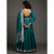 Teal Green Lehenga choli set with Silver Border