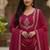 pink elegant embroidered cotton suit with printed dupatta 