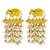 Gold plated meenakari yellow elephant tassel earrings