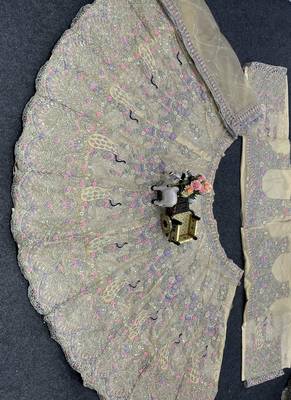 Light Yellow Color Coding Sequins Work Butterfly Net Lehenga Choli Dupatta Set 1