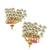 Gold plated meenakari pink elephant tassel earrings