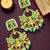 Gold plated kundan mint green meenakari chandbali earrings