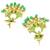 Gold plated kundan mint green meenakari chandbali earrings
