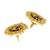 Gold plated kundan meenakari navy blue stud earrings