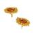 Gold plated kundan meenakari magenta stud  earrings