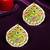 Gold plated kundan meenakari lime green stud  earrings