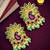 Gold plated peacock lime green meenakari drop earrings