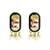 Gold plated black enamel floral elongated drop earrings