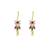 Gold plated cz floral bugadi earrings