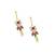 Gold plated cz floral bugadi earrings