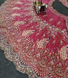 Red Color Coding Sequins Work Butterfly Net Lehenga Choli Dupatta Set