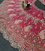 Red Color Coding Sequins Work Butterfly Net Lehenga Choli Dupatta Set