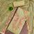 Olive cotton silk embroidered unstitched dress material