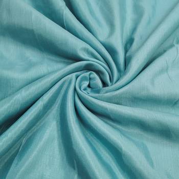 Blue cotton silk embroidered unstitched dress material 4