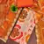 Peach cotton silk printed unstitched dress material