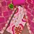 Pink cotton silk printed unstitched dress material