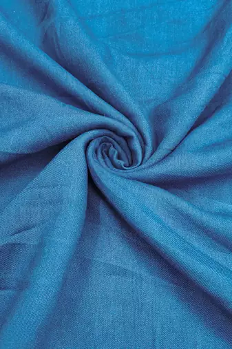 Blue cotton silk printed unstitched dress material