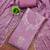 Purple cotton silk embroidered unstitched dress material