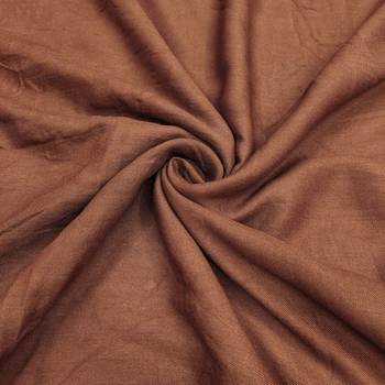 Brown cotton silk printed unstitched dress material 4