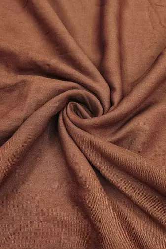 Brown cotton silk printed unstitched dress material