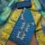 Navy blue modal chanderi embellished unstitched dress material