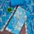 Blue cotton silk printed unstitched dress material