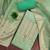 Mint shimmer banarasi woven unstitched dress material