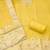 Yellow shimmer banarasi woven unstitched dress material