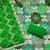 Green cotton silk printed unstitched dress material