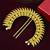 Gold plated spokes design bun pin head jewellery