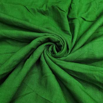Green cotton silk printed unstitched dress material 4