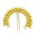 Gold plated spokes design bun pin head jewellery