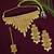Gold plated jhalar design necklace set