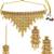 Gold plated jhalar design necklace set
