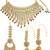 Gold plated maroon kundan bridal necklace set