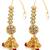 Gold plated maroon kundan bridal necklace set