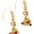 Gold plated maroon kundan bridal necklace set