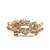 Rose gold plated crystal cz wreath saree pin