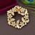 Rose gold plated crystal cz wreath saree pin