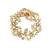 Rose gold plated crystal cz wreath saree pin