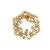 Rose gold plated crystal cz wreath saree pin