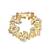 Rose gold plated crystal cz wreath saree pin