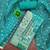 Turquoise viscose banarasi woven design unstitched dress material